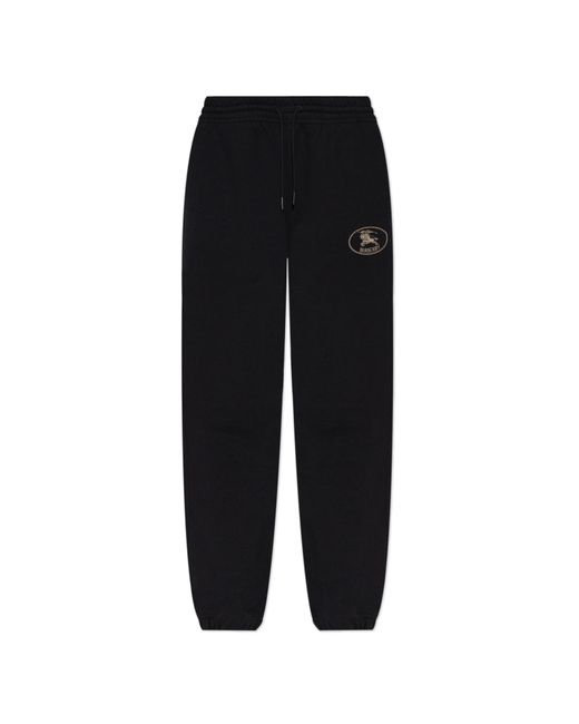 Burberry Black Trousers With Logo,