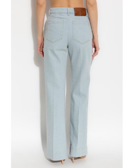 Victoria Beckham Blue Jeans With Logo