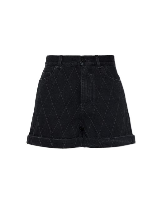 Balmain Black Denim Shorts