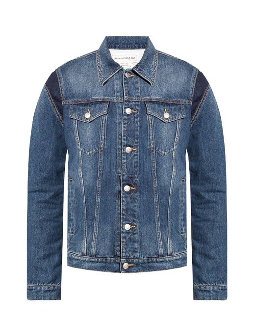 Alexander McQueen Men's Denim Jacket - Blue - Casual Jackets