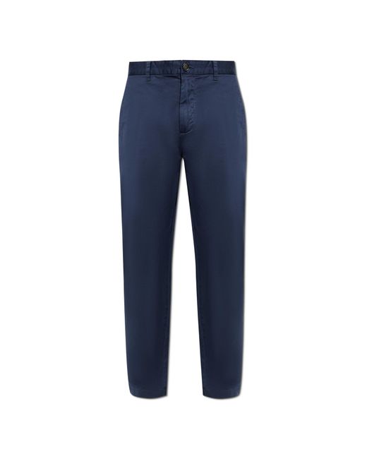 Woolrich Blue Cotton Trousers for men
