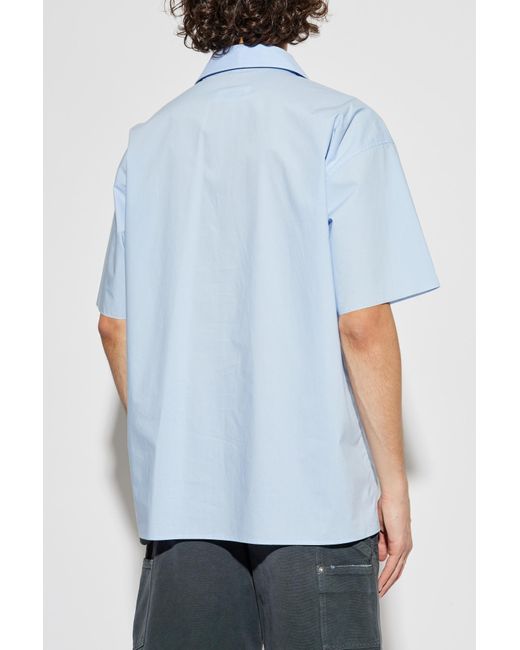 MM6 by Maison Martin Margiela Blue Shirt With Logo for men