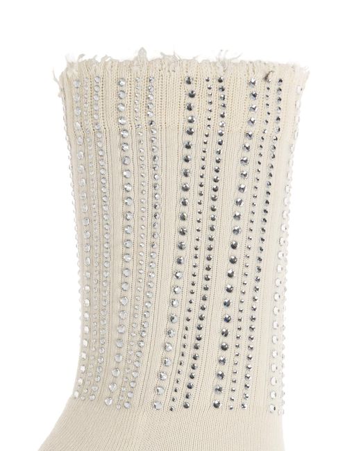 Golden Goose Deluxe Brand White Socks With Shimmering Embellishments