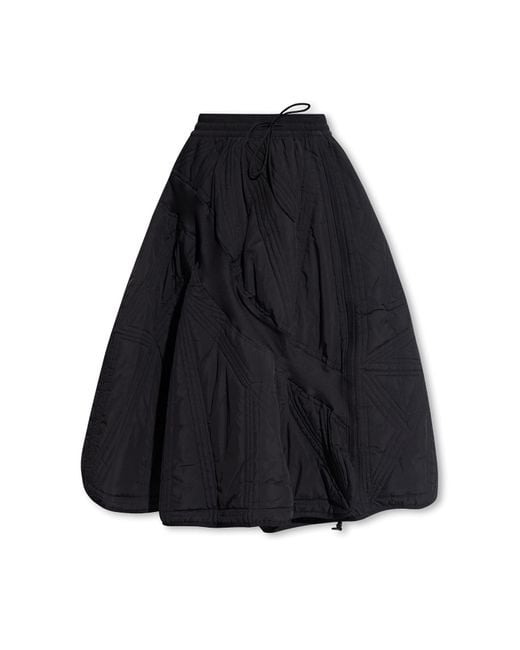 Y-3 Black Insulated Quilted Skirt,