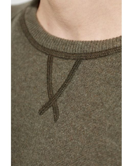 Officine Generale Green Sweater 'Nate' for men