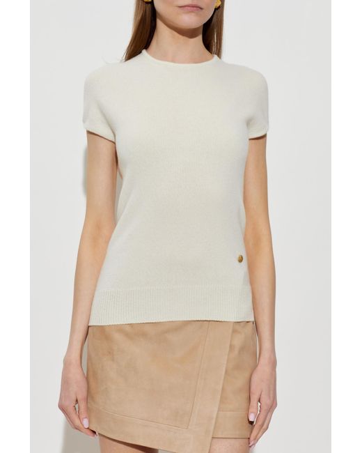 Balmain Natural Short Suede Jacket