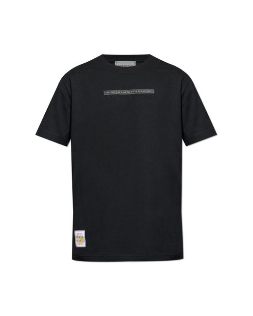 Iceberg Black T-Shirt With Patch for men