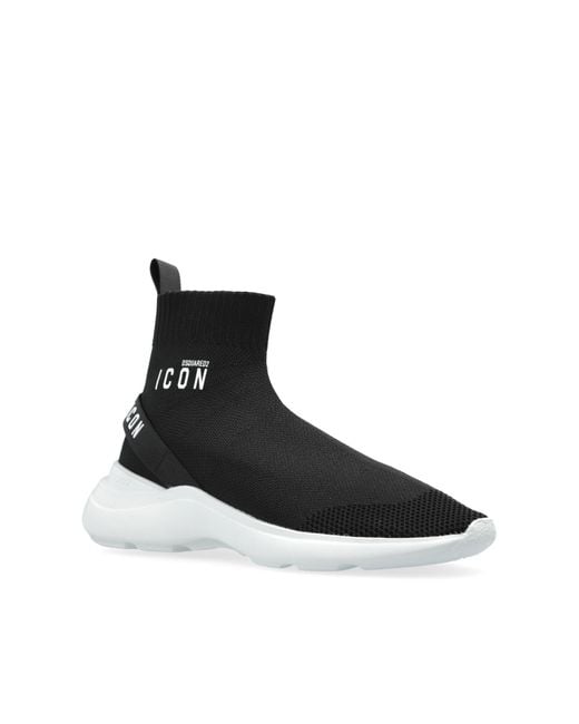 DSquared² Black Ankle-High Sneakers 'Fly'