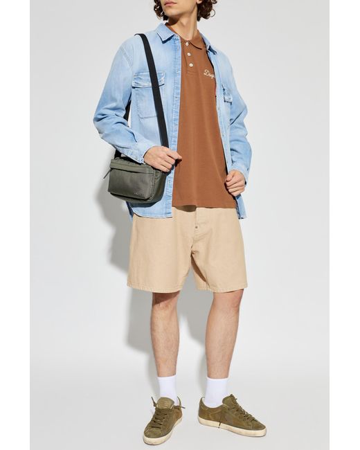 DSquared² Brown Polo With Embroidered Logo for men
