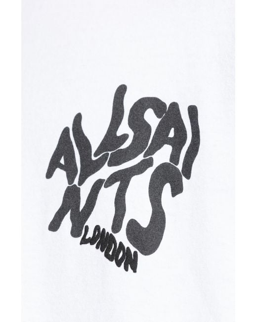 AllSaints White T-Shirt Orlando for men