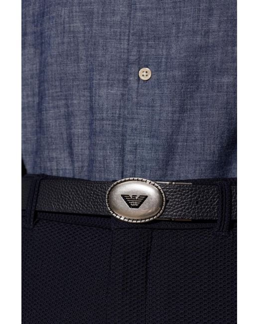 Emporio Armani Black Double-Sided Belt for men