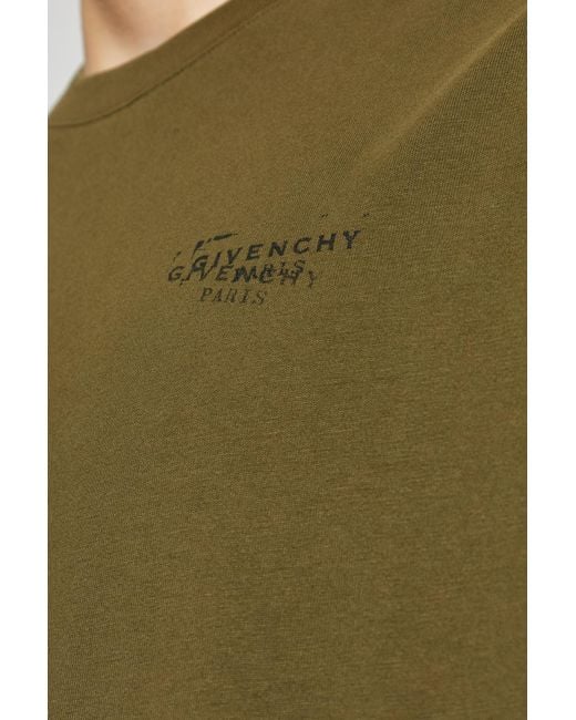 Givenchy Blue T-Shirt With Logo for men