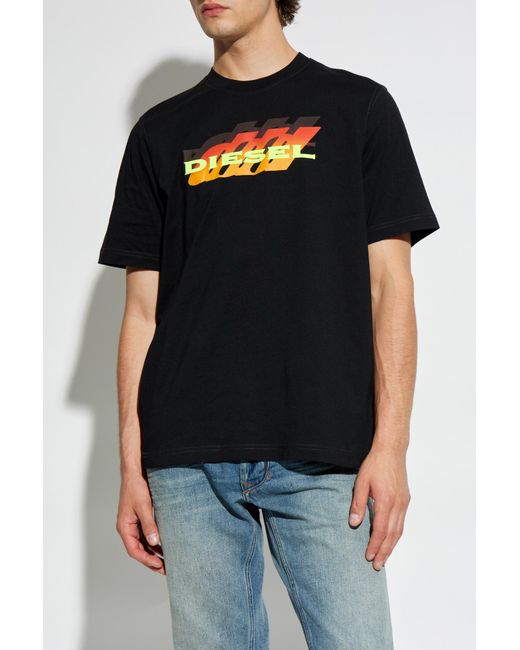 DIESEL Black T-Shirt `T-Adjust-K5` for men