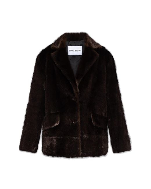Stand Studio Black "Evyn" Faux Fur