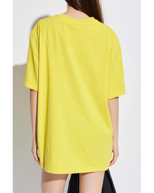 The Attico Yellow T-Shirt With Logo