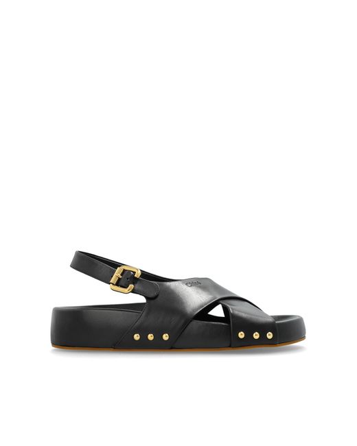 Chloé Black Leather Sandals