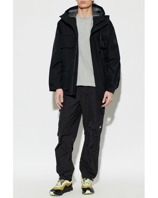 Moose Knuckles Black Jacket With Hood for men