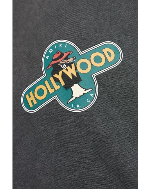 Amiri Gray T-Shirt With A Colorful Print for men