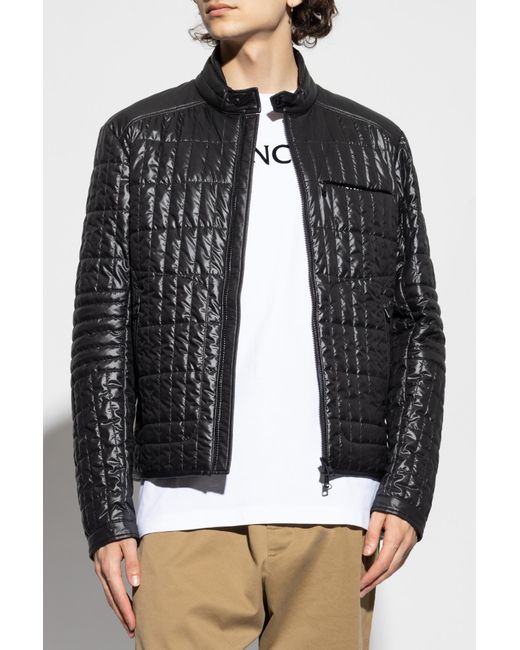 Moncler Black Quilted Jacket "Lasne" for men