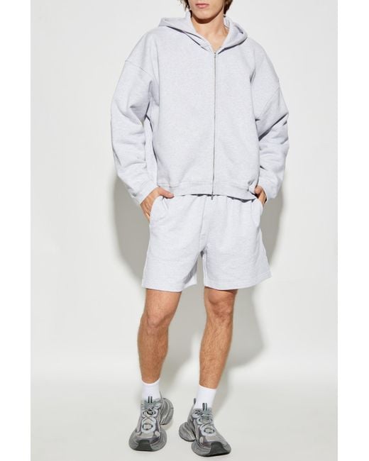 Represent White "Initial" Shorts for men