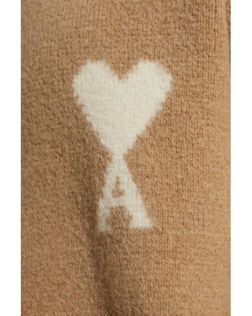 AMI Natural Oversized Polo With Logo for men