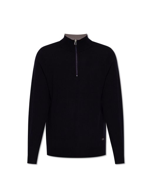 PS by Paul Smith Wool Turtleneck Sweater in Blue for Men | Lyst
