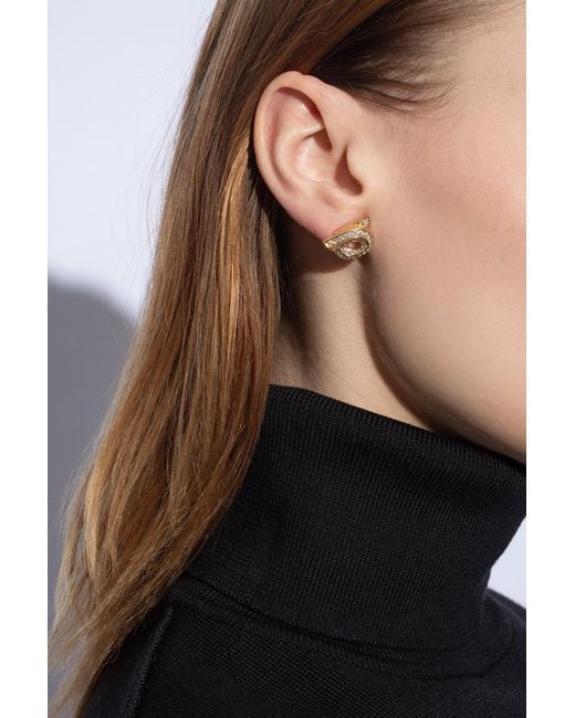Ferragamo White Brass Earrings
