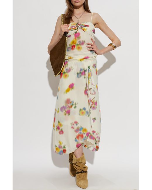 Isabel Marant White Silk Skirt "Vanille"