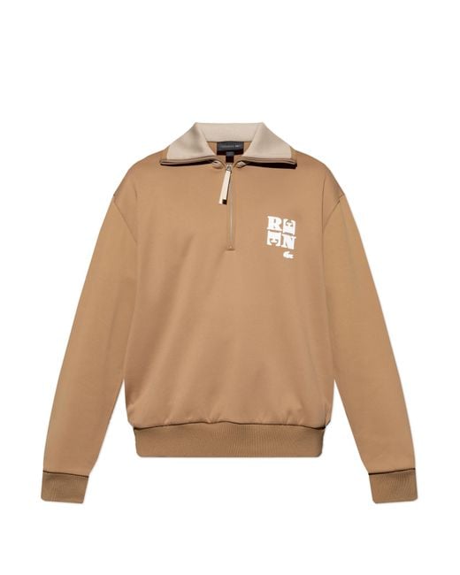 LACOSTE RUNWAY Brown Wide-Leg Sweatpants for men