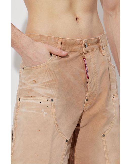 DSquared² Natural 'Cargo' Trousers for men