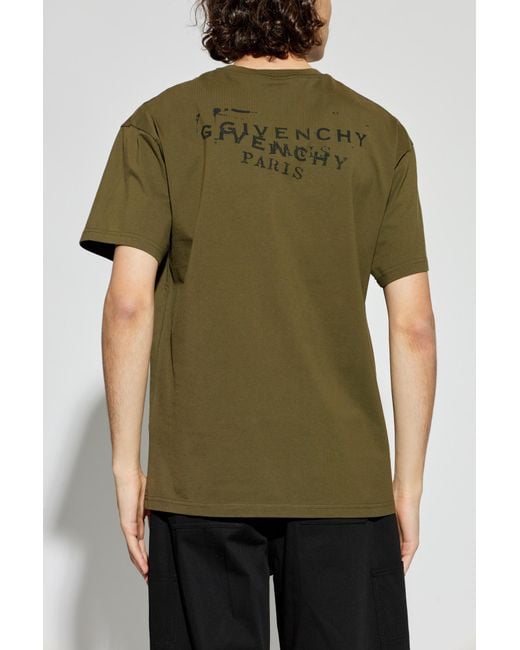 Givenchy Blue T-Shirt With Logo for men