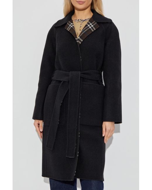 Burberry Blue Double-Sided Coat "Tunbridge"