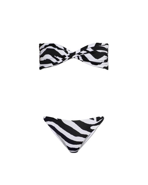 Balmain Black Two-Piece Swimsuit