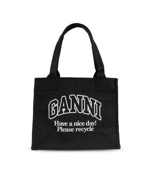 Ganni Black Shopper Type Bag