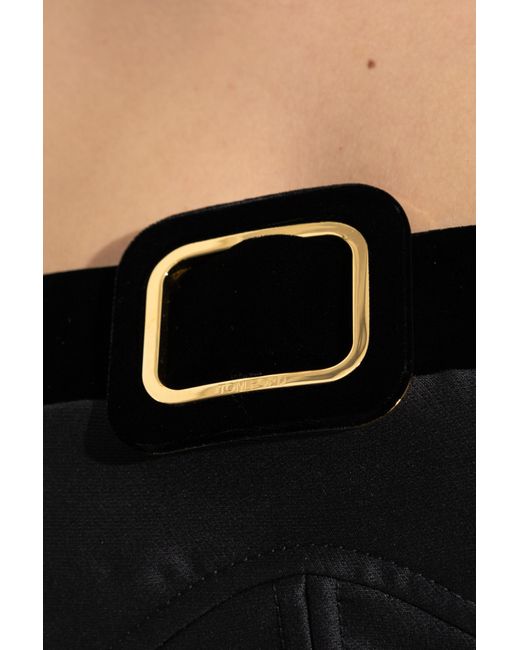 Tom Ford Black Short Dress With Bare Shoulders