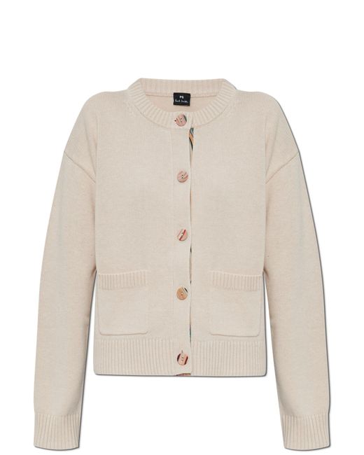Paul Smith Natural Cardigan With Pockets