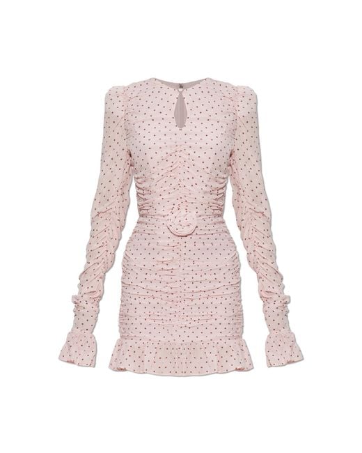 ROTATE BIRGER CHRISTENSEN Pink Dress With A Decorative Belt