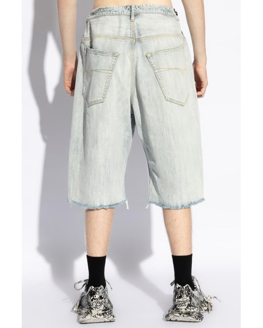 Balenciaga White Denim Bermuda Shorts, , Light for men