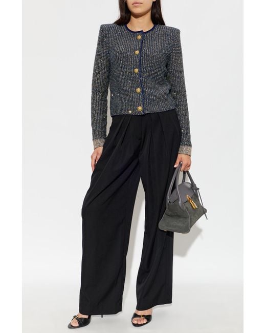 Balmain Blue Sequin Cardigan
