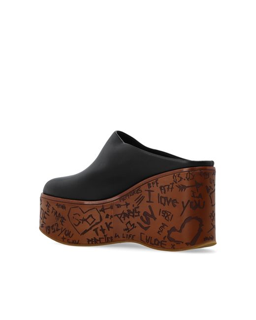 Chloé Brown Platform Sandals 'Maxime'