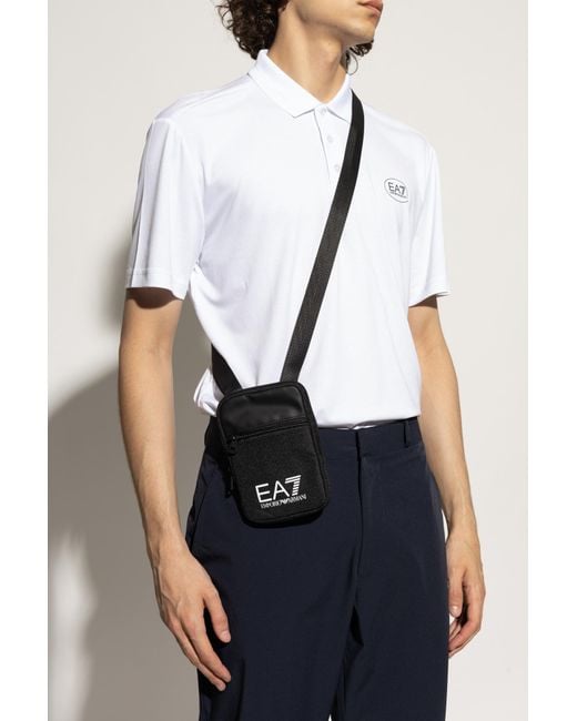 EA7 Black Shoulder Bag With Logo
