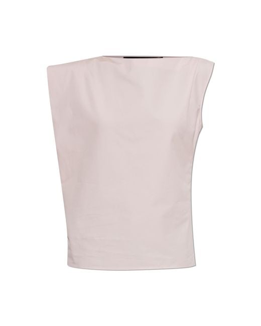 Jacquemus Pink Cotton Top 'Drap'