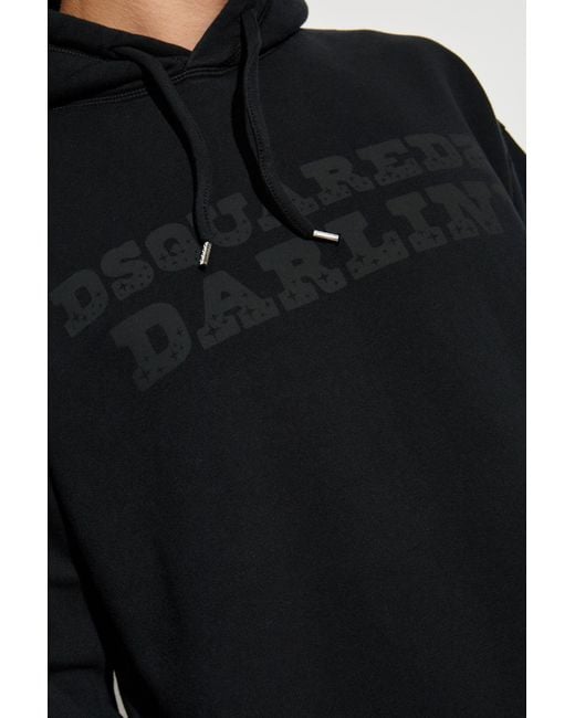 DSquared² Black Hoodie for men