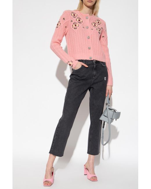 pink cherry cardigan