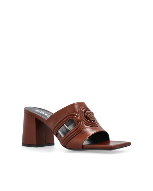 Versace Brown Heeled Sandals