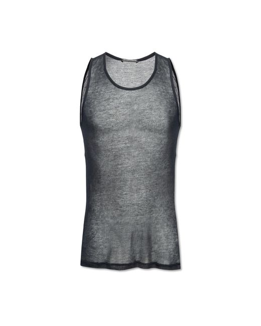 Ann Demeulemeester Gray Sleeveless 'edmond' T-shirt, for men