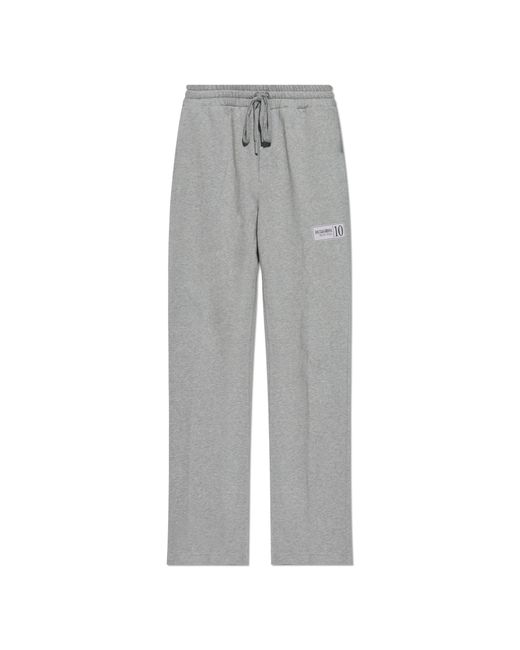 Dolce & Gabbana Gray Sweatpants With Logo for men