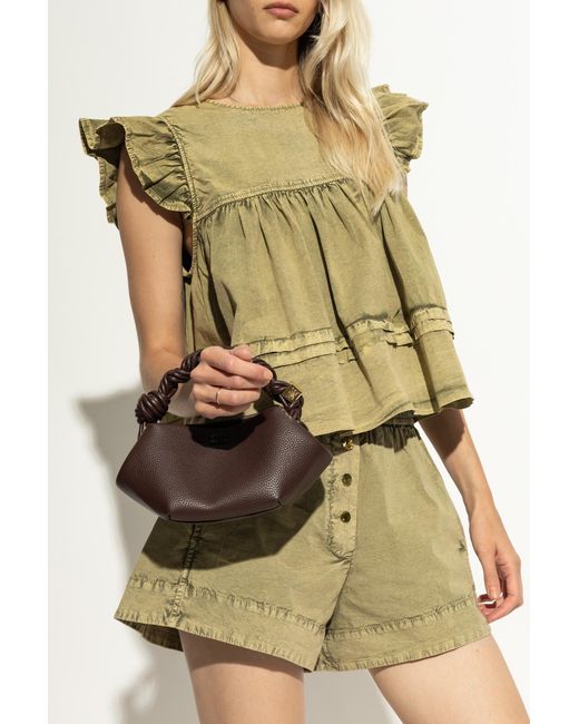 Ganni Brown Handbag 'Bou Mini'