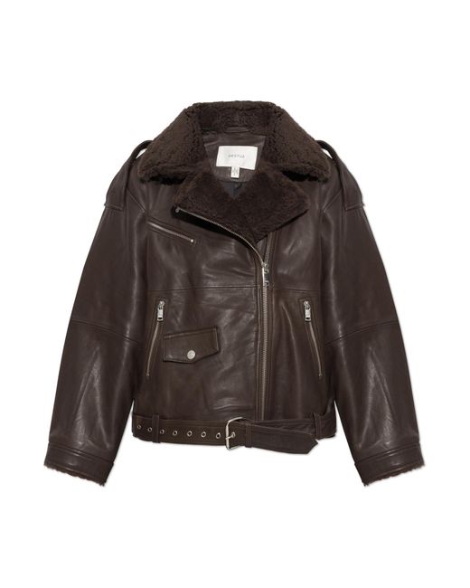 Gestuz Black 'Gzroja' Leather Jacket