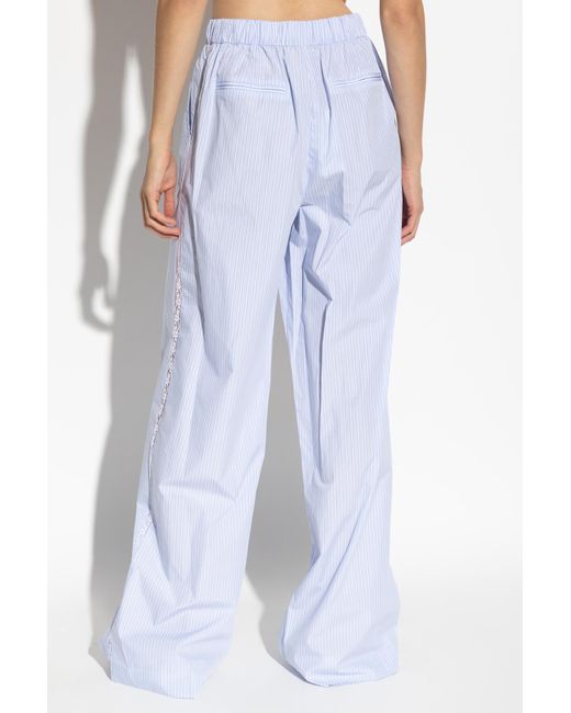LoveShackFancy Blue "Helia" Trousers